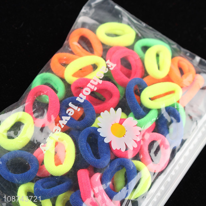 Wholesale colorful stretch hair bands elastic ponytail holders for kids