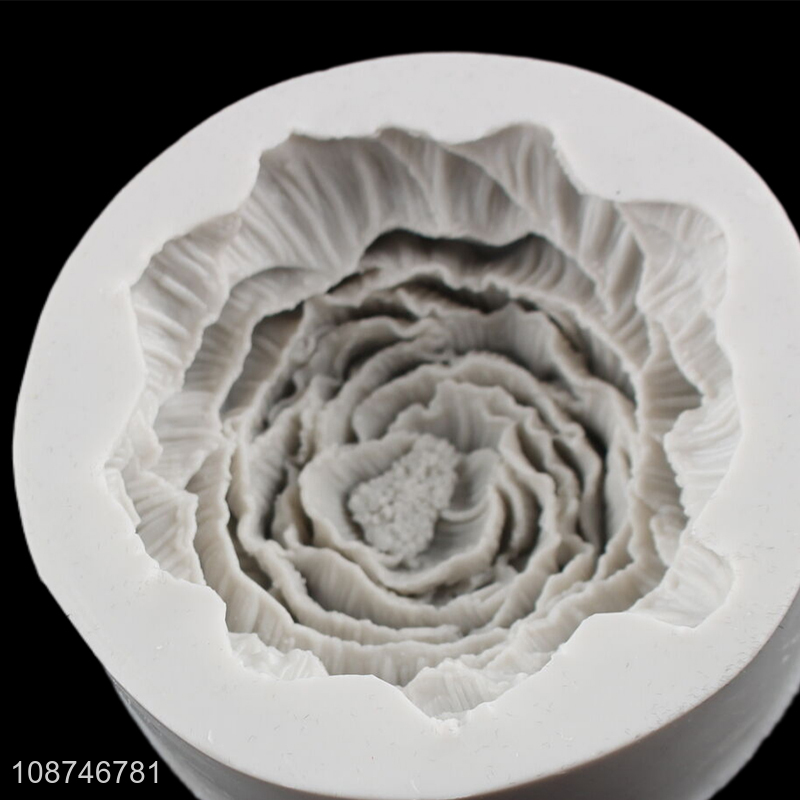 Hot selling 3D rose silicone molds non-stick dessert candle molds