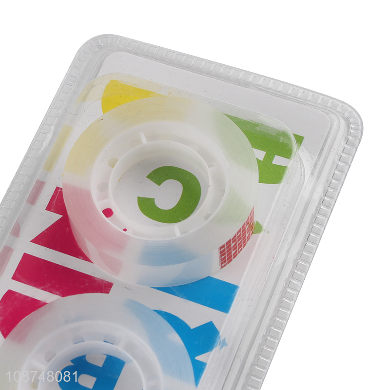 Top selling 3pcs transparent multi-purpose office adhesive tape wholesale