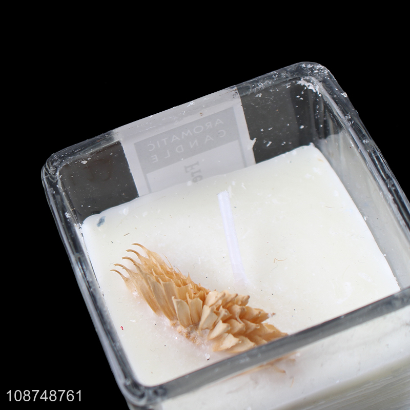 New product glass jar scented candle with French lavender fragrance