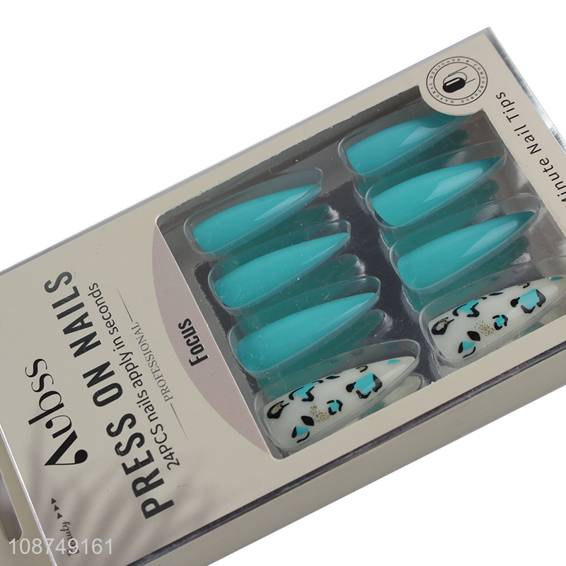 Fashion Long Press On Nails Artificial Fingernail