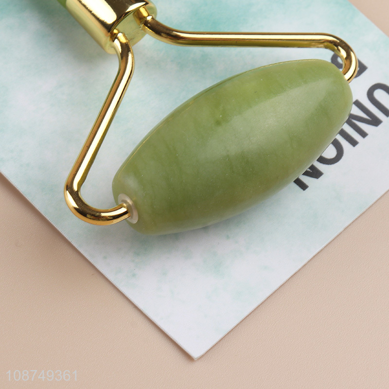 Good quality natural jade stone women facial care facial massage roller
