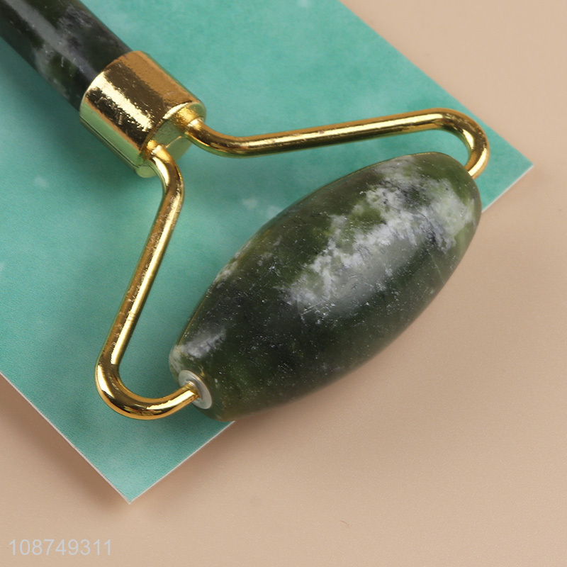 Top products double-headed natural jade stone facial massage roller for women