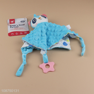 Wholesale plush animal soothing toy saliva towel for baby toddler