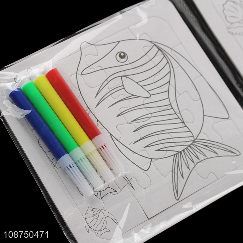 Factory Price DIY Painting Wild Animal Jigsaw Puzzle Toy