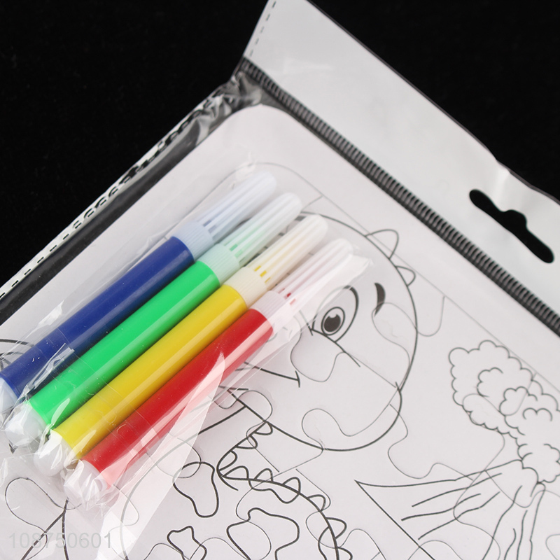 Factory Price DIY Coloring Dinosaur Jigsaw Puzzle Toy