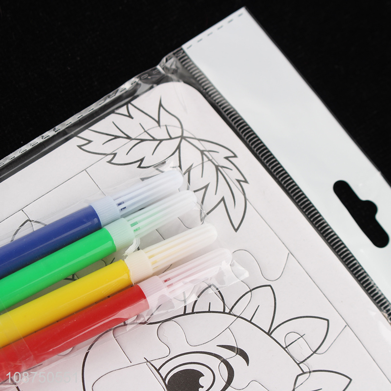 Bottom Price DIY Painting Dinosaur Jigsaw Puzzle Toy