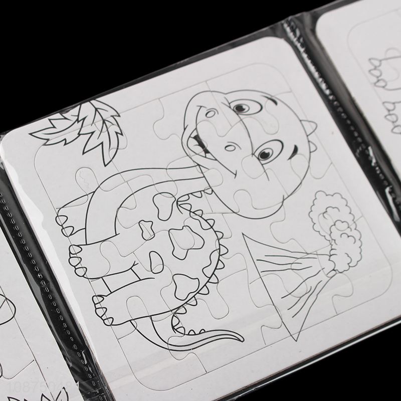 Wholesale DIY Coloring Cartoon Dinosaur Jigsaw Puzzle Toy