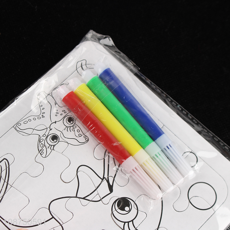 Promotional Cheap DIY Painting Dolphin Jigsaw Puzzle Toy