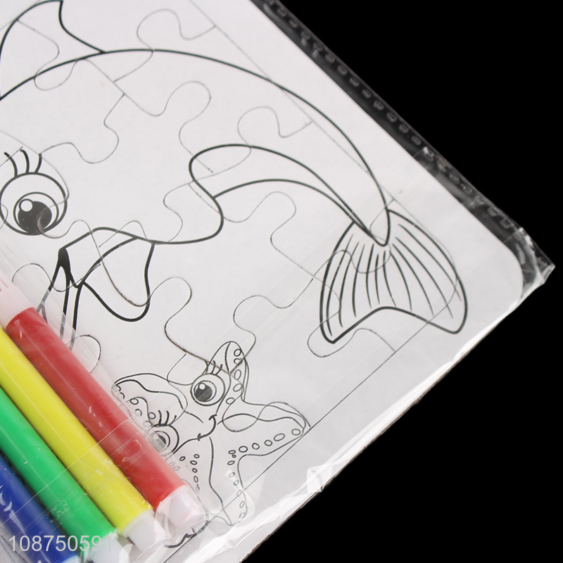 Promotional Cheap DIY Painting Dolphin Jigsaw Puzzle Toy