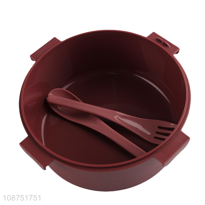 Hot selling airtight plastic meal pre bento lunch box with spoon & fork