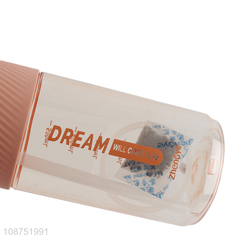 Wholesale 800ml portable plastic water bottle with straw for travel gym