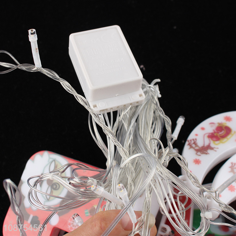 Wholesale Christmas lighting santa claus snowman pendants led string lights