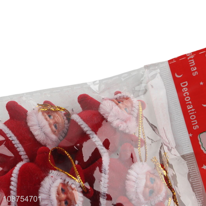 Hot selling Christmas tree hanging decoration plush santa claus ornaments