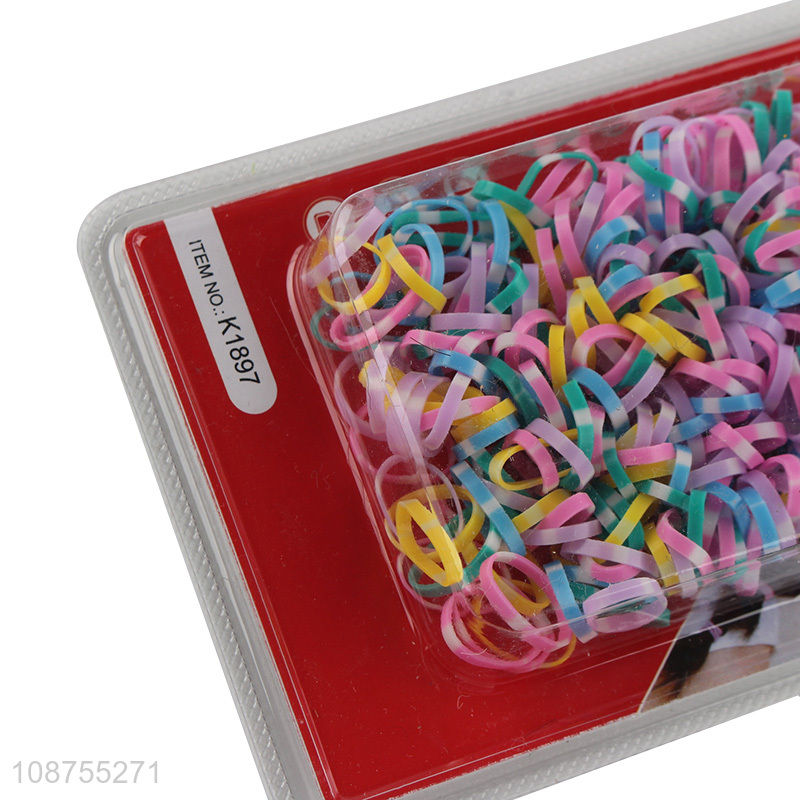 Most popular 300pcs colored elastic mini rubber band hair rope