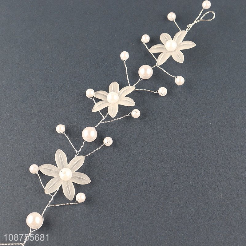Wholesale pearl flower hair vine bridal wedding hair accessories hairpiece