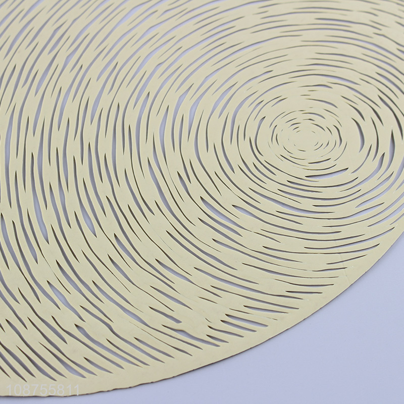 Hot selling reusable washable anti-slip pvc placemat for dining table