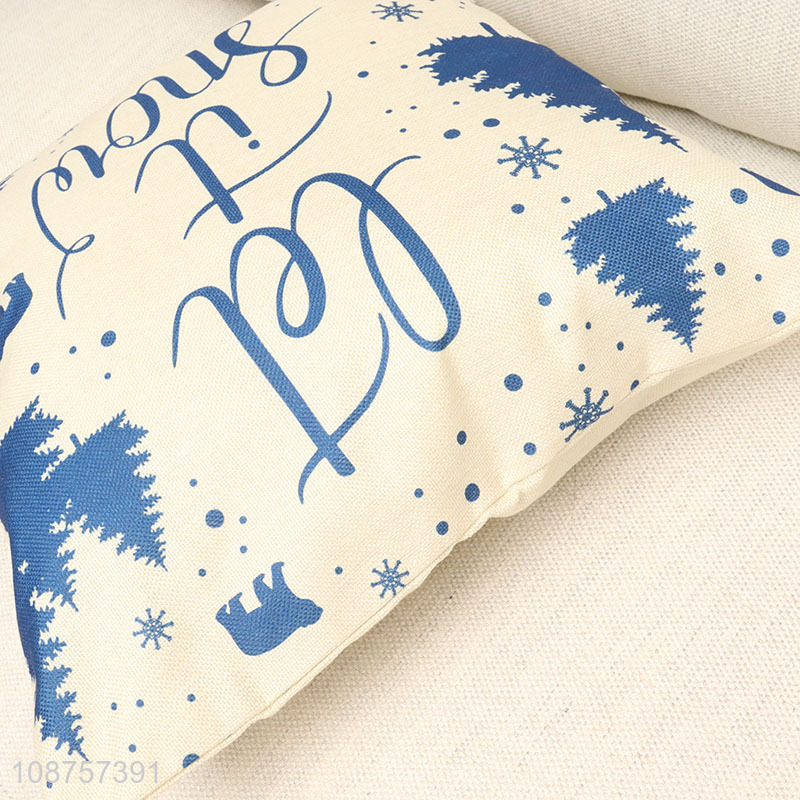 High quality soft Christmas pillow cover for home couch sofa