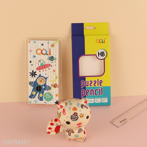 Factory Price 12 Pieces HB Puzzle Pencils Set for Kids Boys Girls