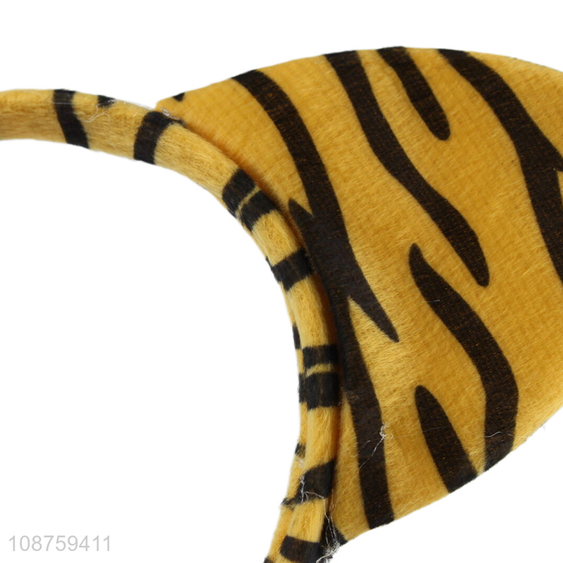 Online wholesale Halloween tiger cosplay headband tail bow tie set costume set