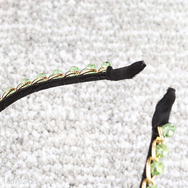 Hot selling sparkly rhinestone crystal headband hair hoop for women