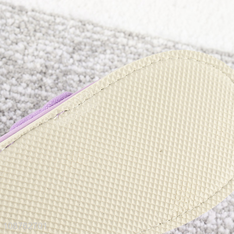 New product comfy non-slip bow cross bands indoor slippers for women