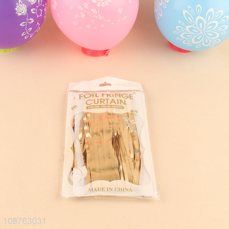 Most popular multicolor hanging foil fringe curtain for party decoration