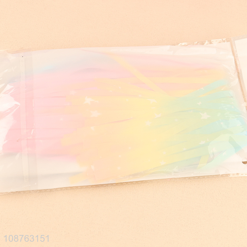 Low price gradient color 1.2M party decoration foil fringe curtain