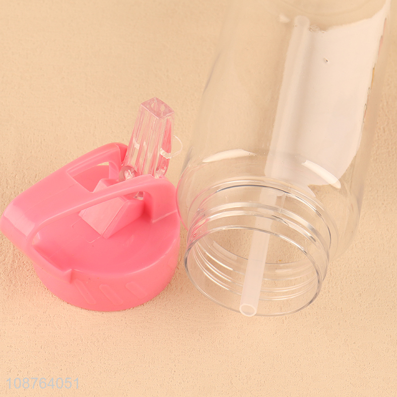 Factory supply plastic pink lunch box and water bottle set for kids