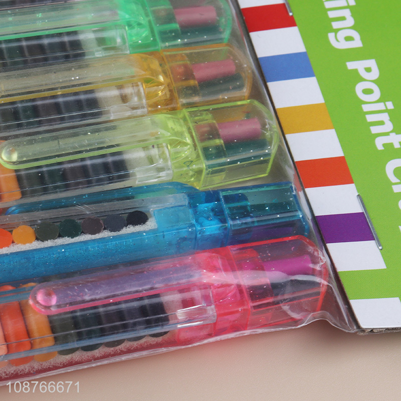Top sale 6pcs stacking point crayon set