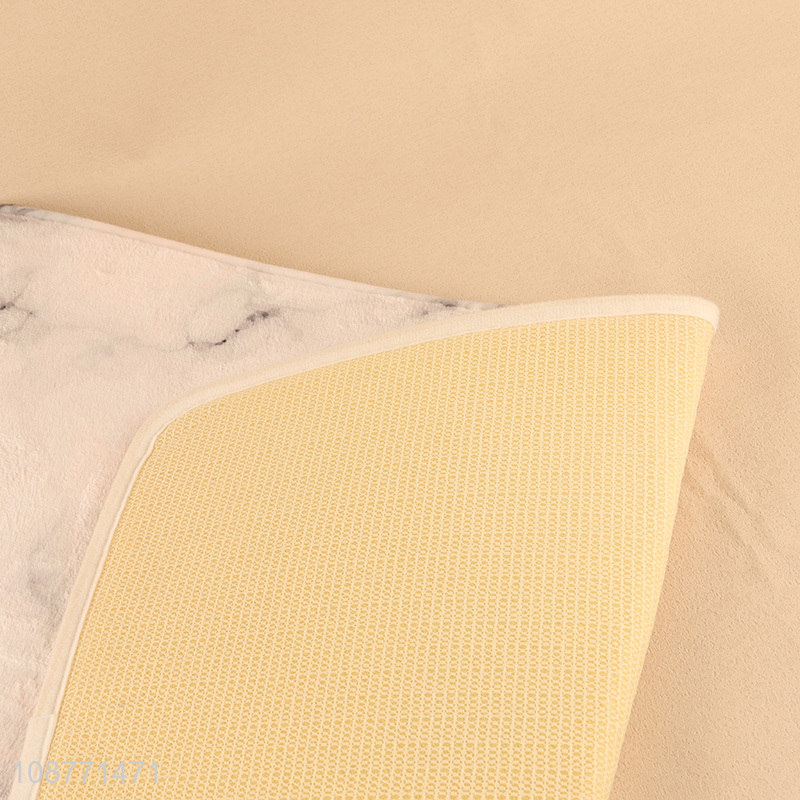 New product marble pattern flannel floor mat