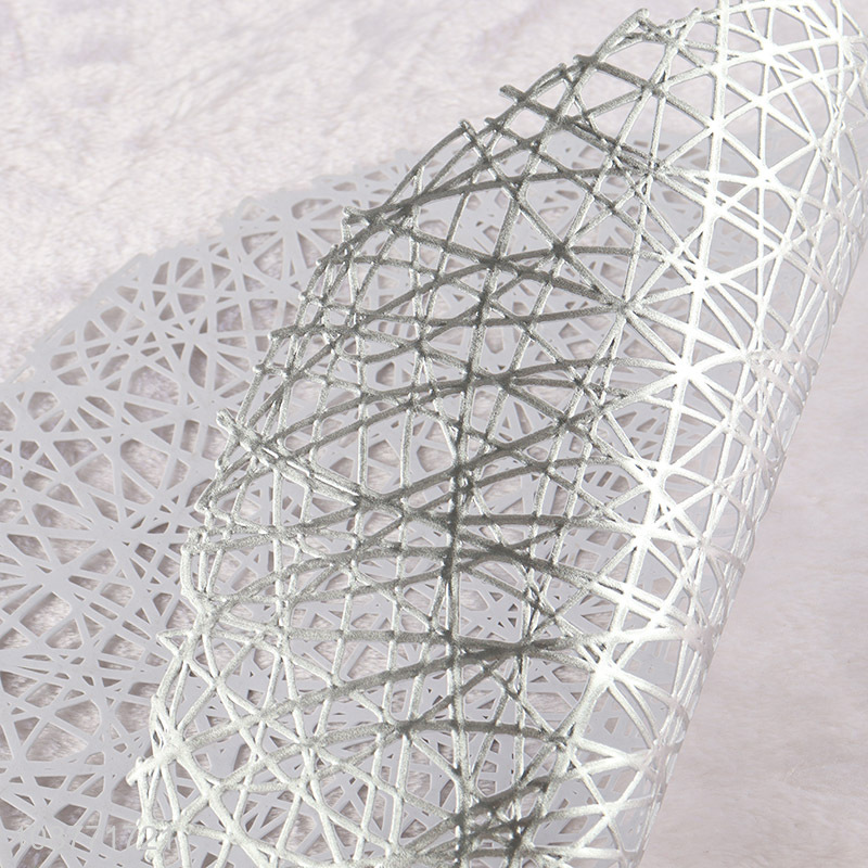 Wholesale round reusable non-slip plastic placemat