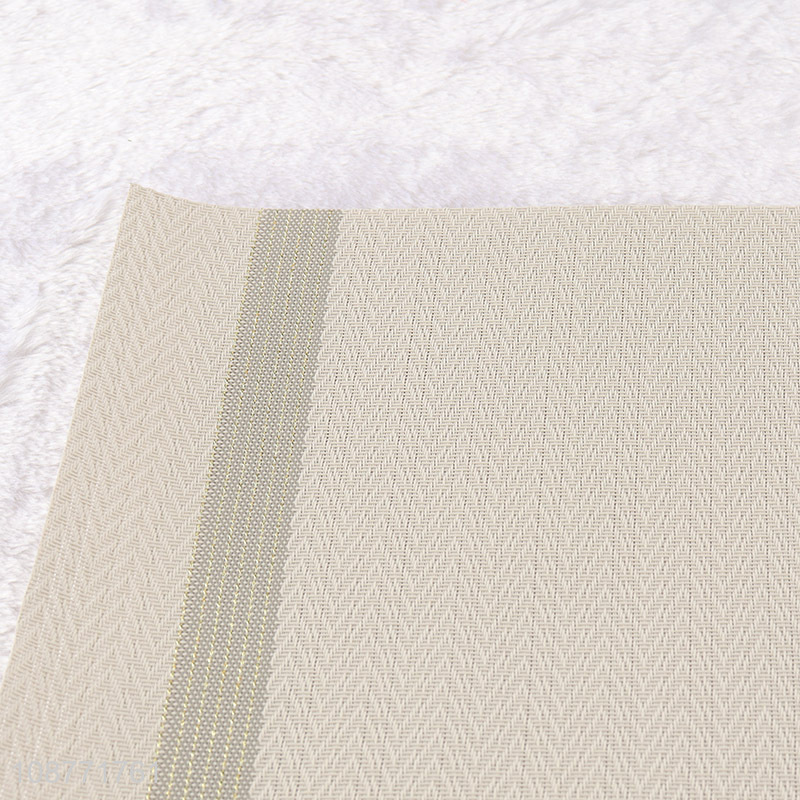 Factory supply washable woven plastic placemat