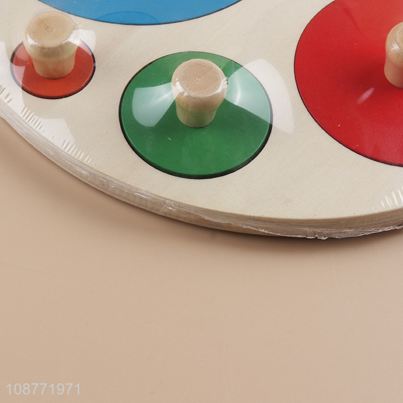 Low price round kids wooden puzzle toys