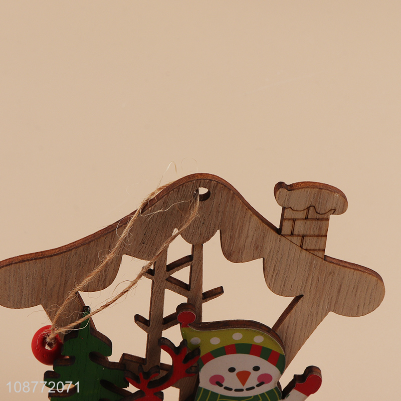 Popular products wooden christmas hanging ornaments