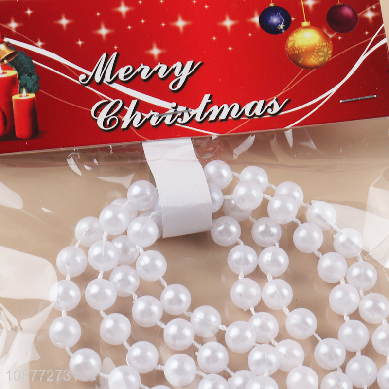 Good quality white christmas decoration bead chain