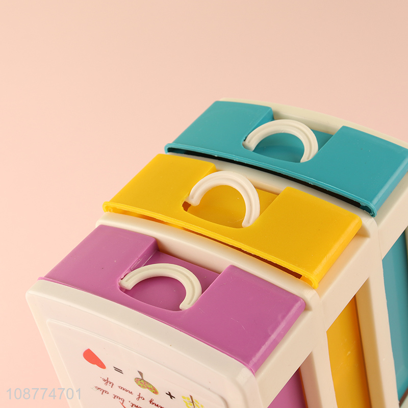 Custom logo 3-layer desktop drawer organizer