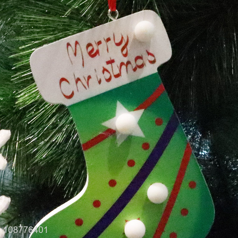 Top quality sock shaped christmas hanging ornaments