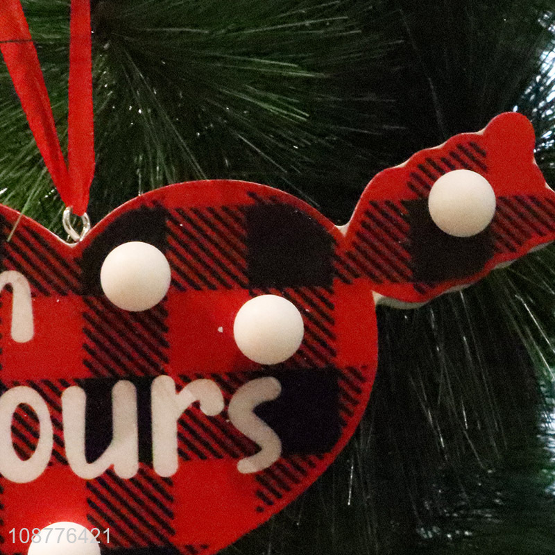 Yiwu market heart shape christmas hanging ornaments