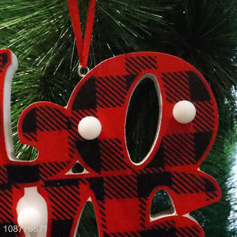 China wholesale love letter christmas hanging ornaments