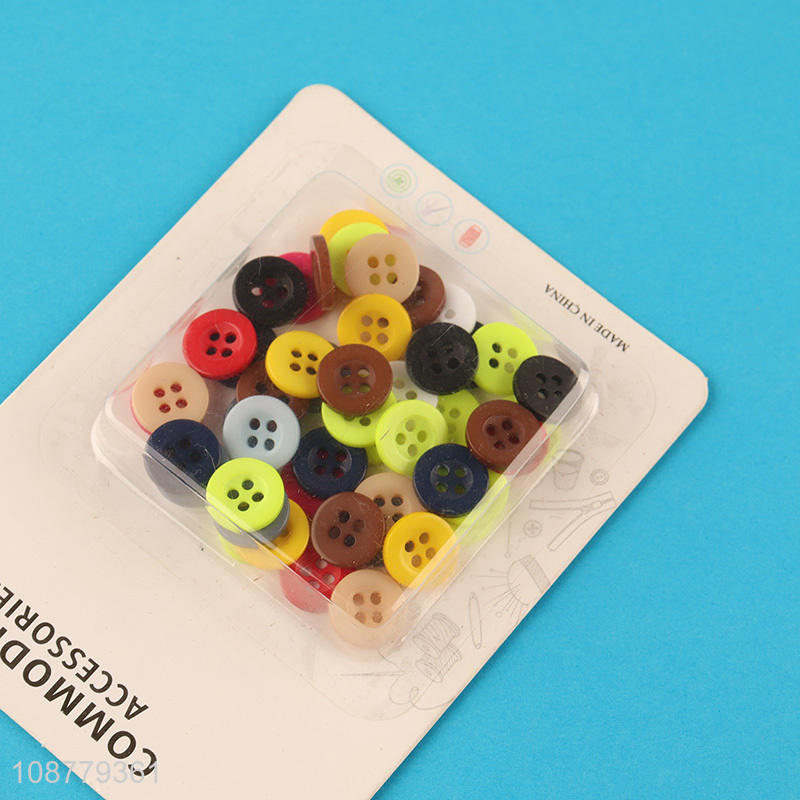 New arrival round mixed color 4-hole resin buttons