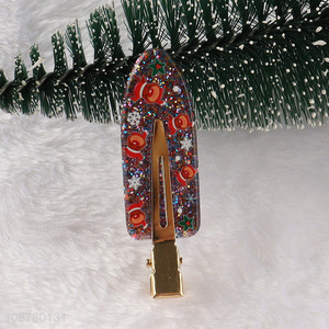 New product cute Christmas no crease hair clips