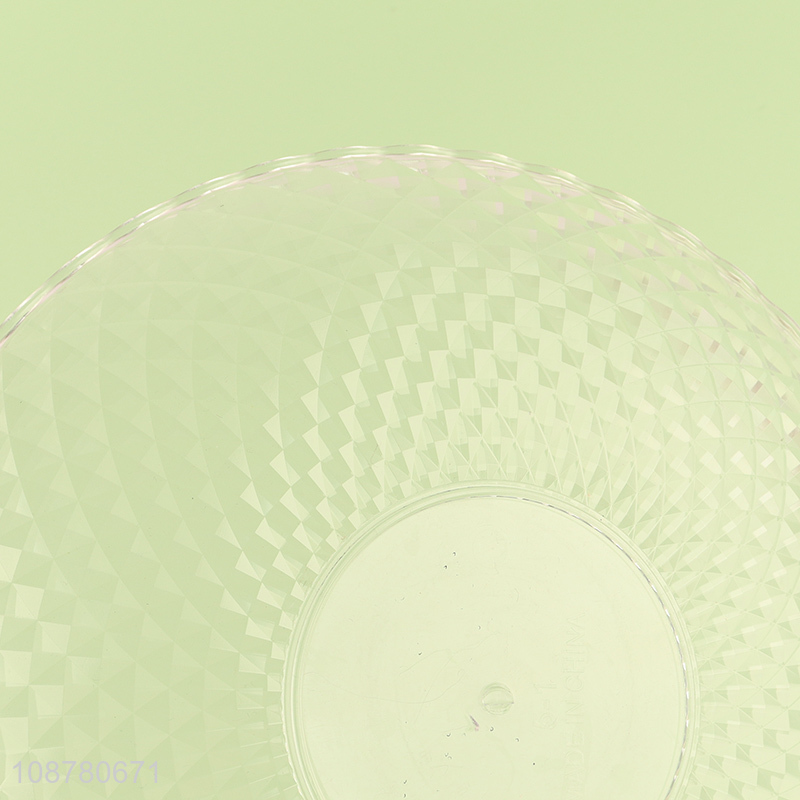 Wholesale round clear plastic fruit plate serving plate