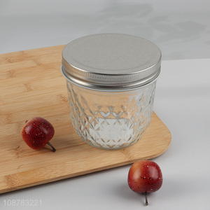 New product clear glass honey jam jars with lid