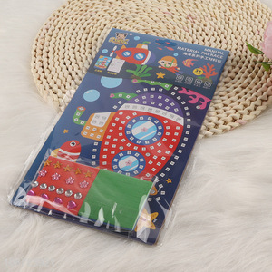 Factory Price Kids Mosaic Sticker Art Kit Sticky Art Craft