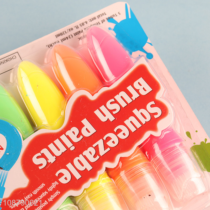 Good selling 5colors squeezable brush paints