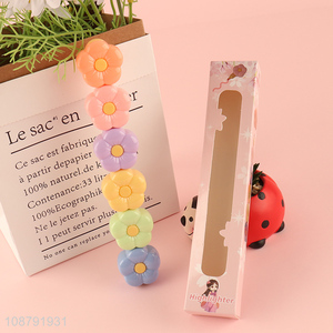 Hot selling 5pcs flower shaped highlighter pen set