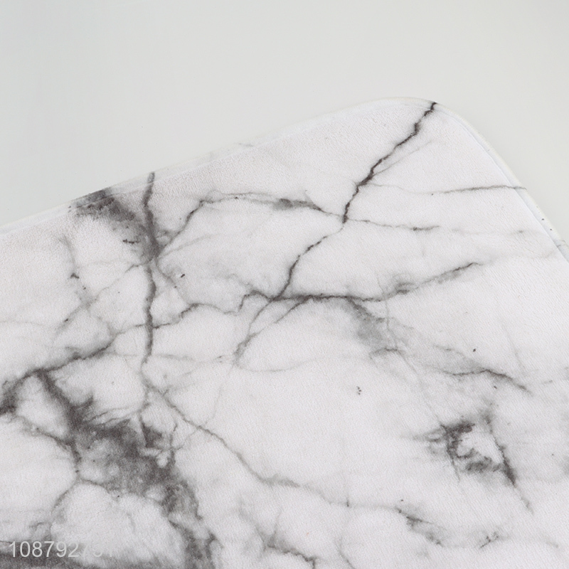 New product marble pattern non-slip absorbent bathroom rugs