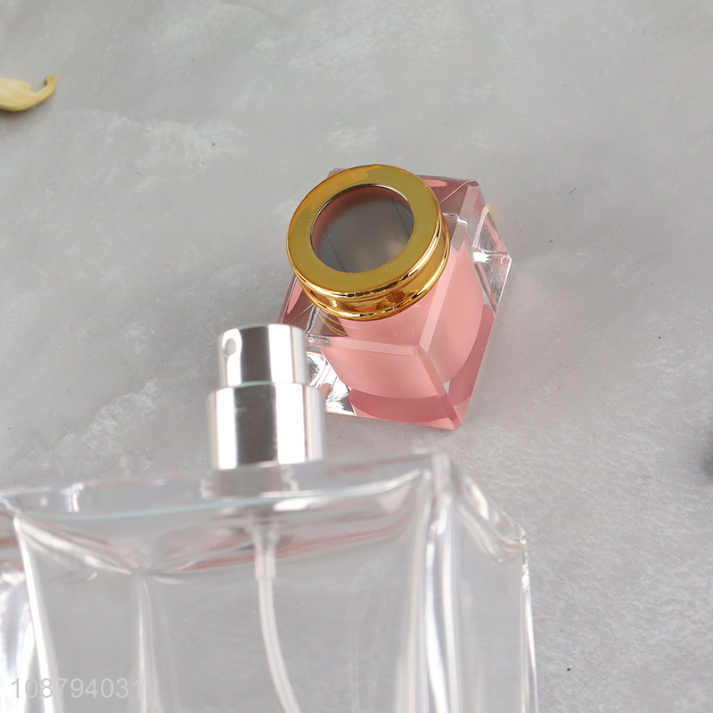 Popular products square unbreakable glass perfume bottle