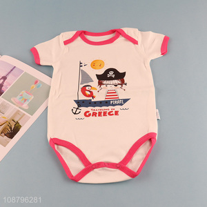 Top quality cotton summer girls baby rompers